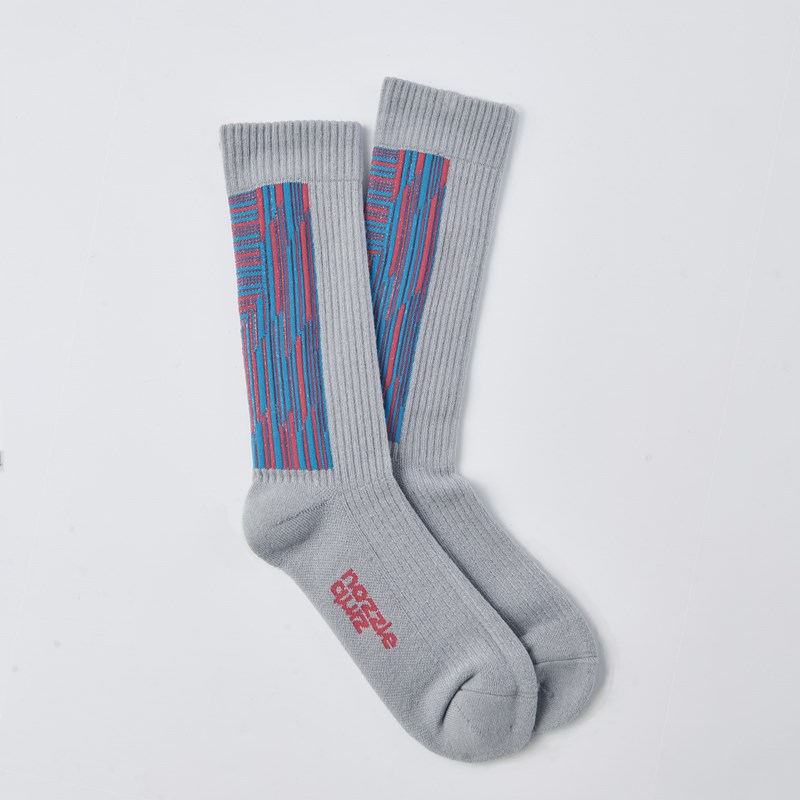 LANDING Peach Blue Midcalf Socks